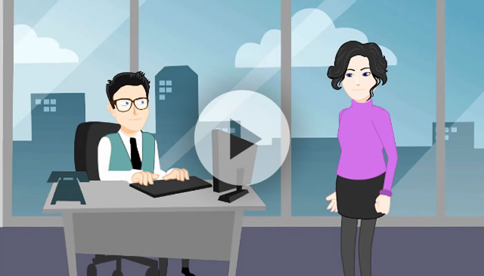 This is an image of a screen within the Travel at IBM animated instructional video. Instructional videos with animation are examples of digital learning deliverables developed by HCS Learning Development.